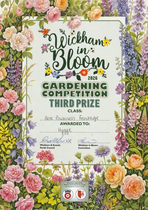 Wickham in Bloom Certificate