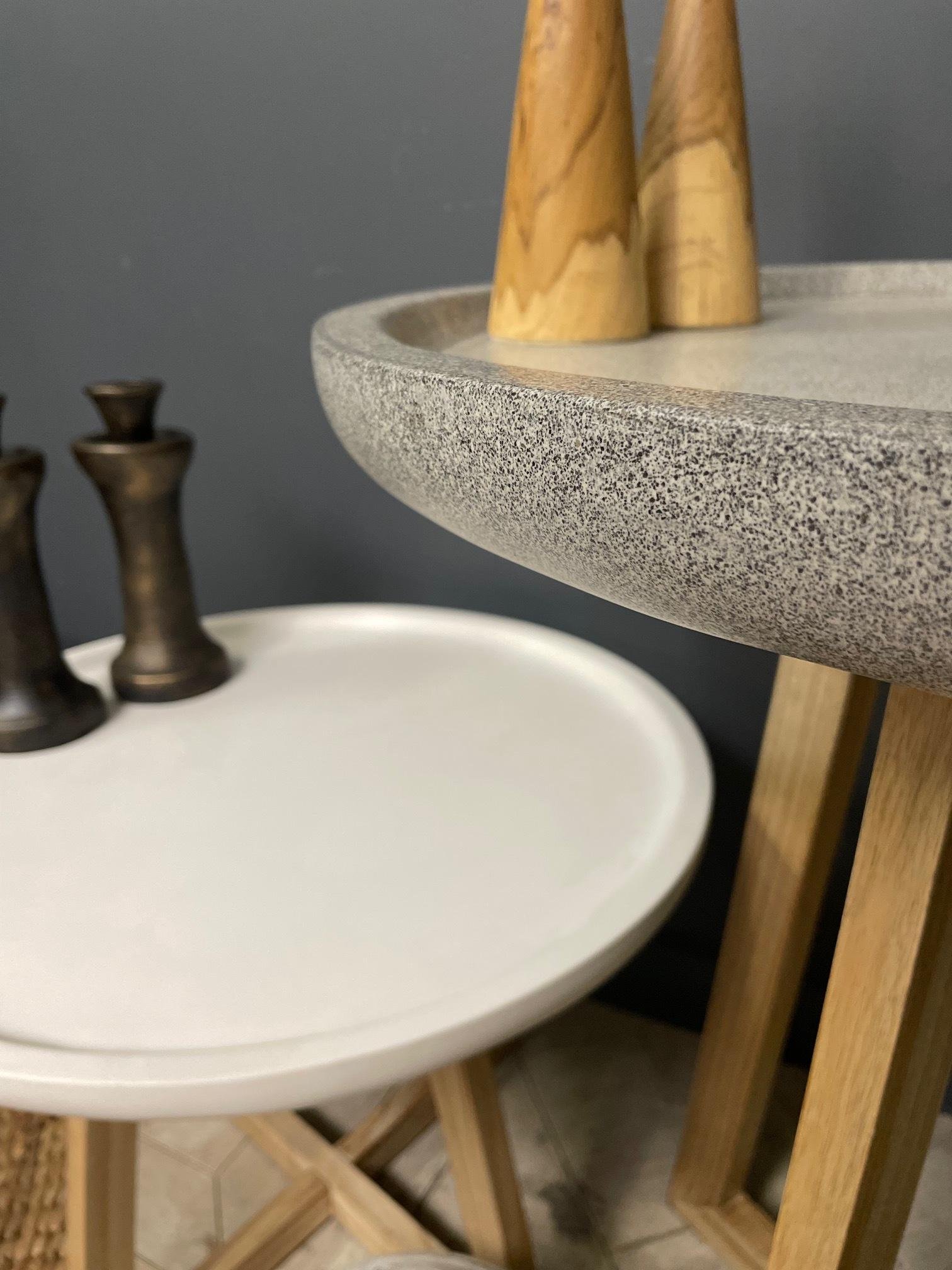 Meirion White Dish Lamp Table - Image 2