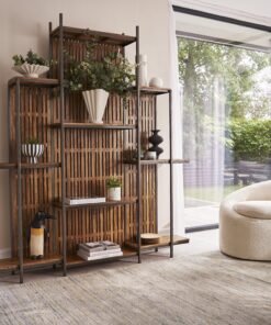 The Loft Folding Room Divider Shelving Unit