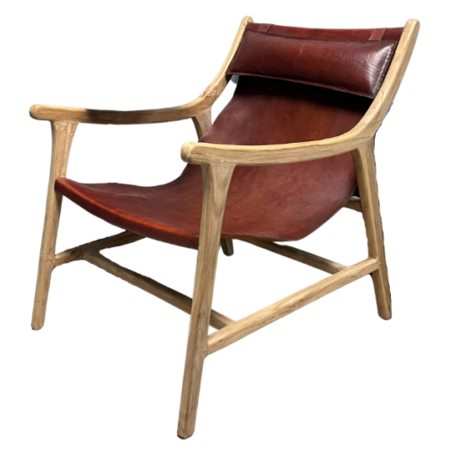 Set of 2 Gloucester Leather Easy Chairs - Image 3