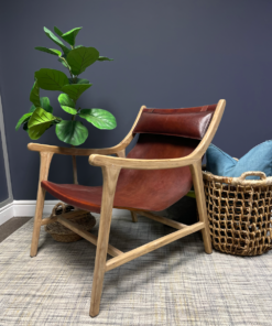 Set of 2 Gloucester Leather Easy Chairs