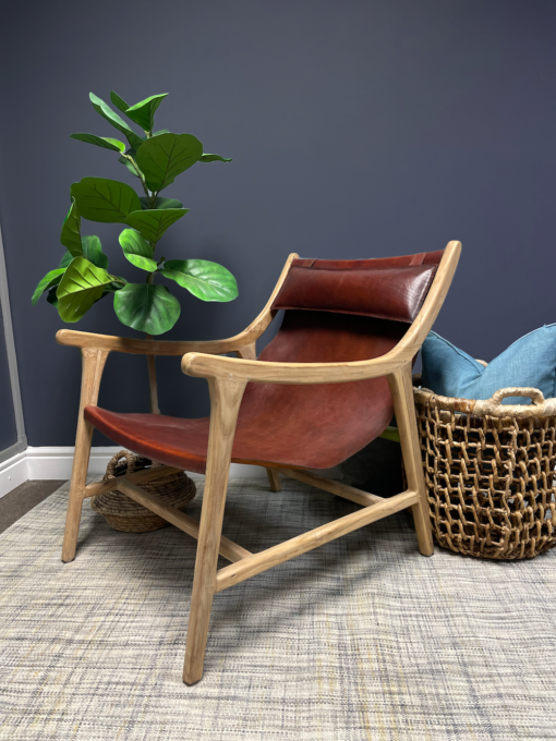 Set of 2 Gloucester Leather Easy Chairs