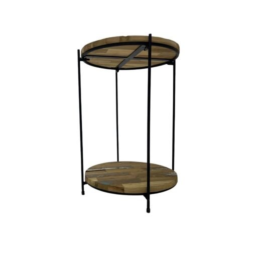 Reclaim Circular 2 Shelf Side Table - Image 4