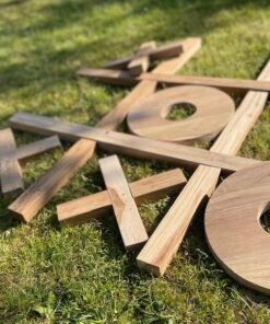 Alternative view of Teak Giant Noughts and Crosses (Garden)