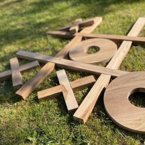 Teak Giant Noughts and Crosses (Garden) - Image 2