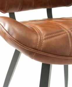 Alternative view of Gatsby Vegan Leather Chair in Tan (Set of 2)