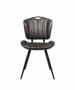Gatsby Vegan Leather Chair in Grey (Set of 2)
