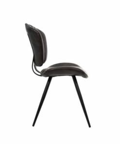 Alternative view of Gatsby Vegan Leather Chair in Grey (Set of 2)
