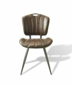 Gatsby Vegan Leather Chair in Chestnut Brown (Set of 2)
