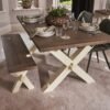 Winchester Dining Table - Two Tone (1.8m Extendable)