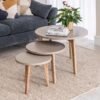 Oatmeal Round Lamp Table (Large)