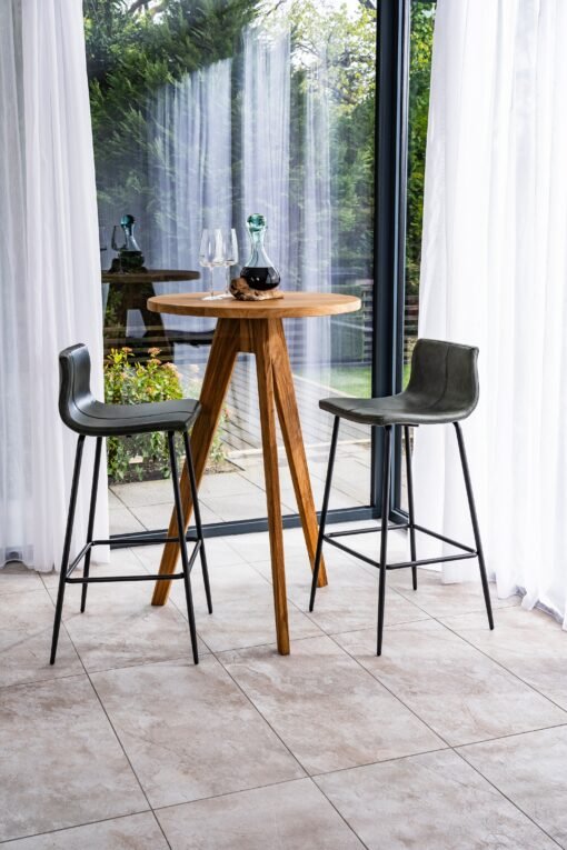 Boston Barstool in Forest Green Vegan Leather (Set of 2) - Image 2