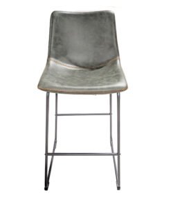 Scoop Bar Stool in Grey (Set of 2)