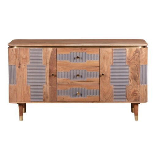 Wilton Acacia Wood 2 Door 3 Drawer Sideboard - Image 2