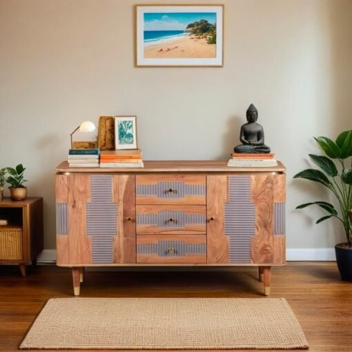 Wilton Acacia Wood 2 Door 3 Drawer Sideboard