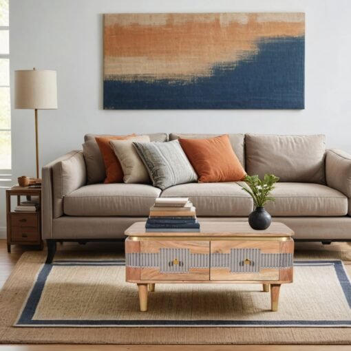 Wilton Acacia Wood 2 Drawer Coffee Table