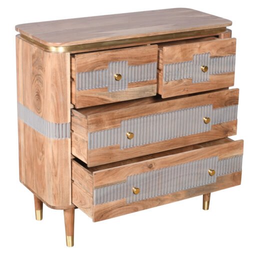 Wilton Acacia Wood 4 Drawer Chest - Image 3