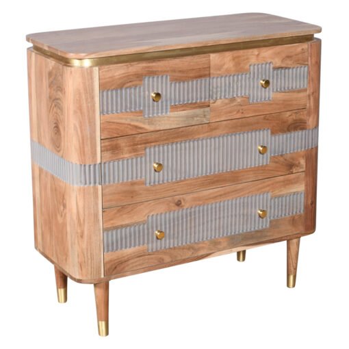 Wilton Acacia Wood 4 Drawer Chest - Image 4