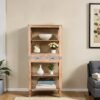 Wilton Acacia Wood 2 Drawer Open Bookcase