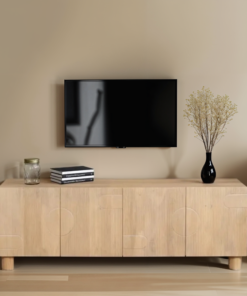 Austin Solid Wood Large Low TV Cabinet