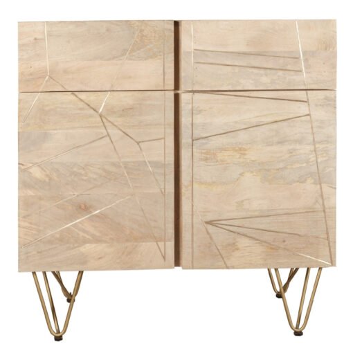 Light Gold 2 Door Medium Sideboard - Image 3