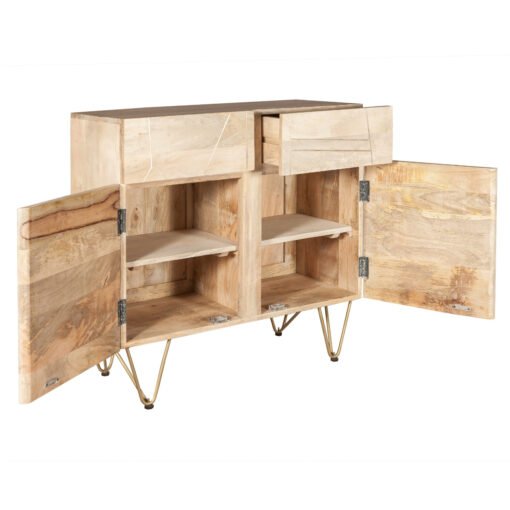 Light Gold 2 Door Medium Sideboard - Image 4