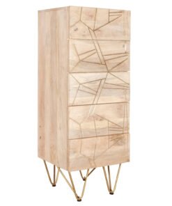 Alternative view of Light Gold Tall Chest of Drawers