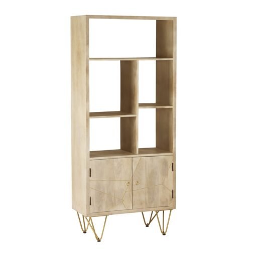 Light Gold Large Bookcase 2 Door - Image 2