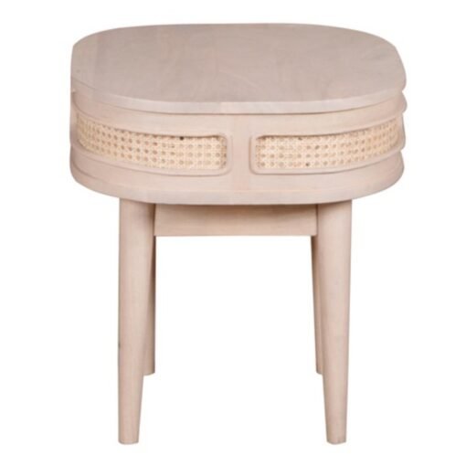 Valencia Cane & Mango Wood Bedside Table - Image 2
