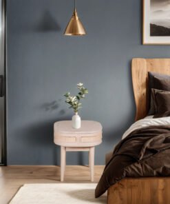 Valencia Cane & Mango Wood Bedside Table