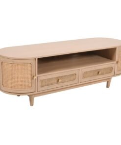 Alternative view of Valencia Cane & Mango Wood 2 Drawers and 2 Door TV Cabinet