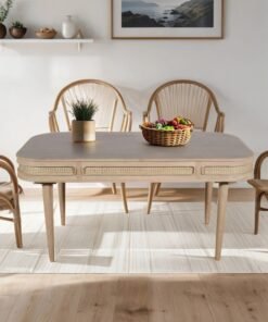 Valencia Cane & Mango Wood Dining Table 6 Seater