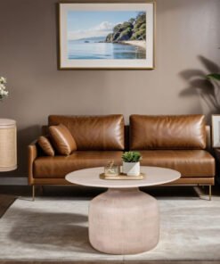 Valencia Cane & Mango Wood Round Coffee Table