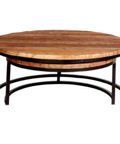Alternative view of Round Railway Sleeper Set of 2 Coffee Tables