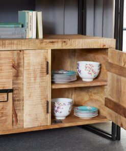 Alternative view of Soft Industrial Hardwood & Metal Sideboard