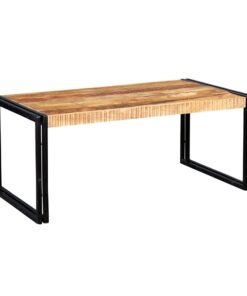 Alternative view of Soft Industrial Large Hardwood Coffee Table