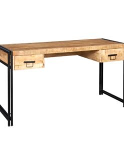 Alternative view of Soft Industrial Hardwood & Metal Desk