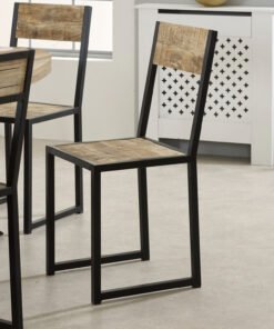 Alternative view of Surrey Industrial Metal & Wood Dining Chair