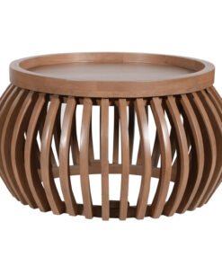 Alternative view of Indus Solid Wood Small Round Low Coffee Table