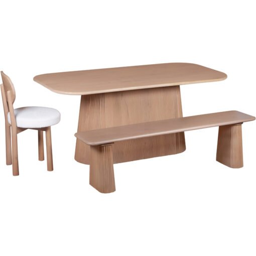 Indus Solid Wood 6-8 Seater Dining Table - Image 2