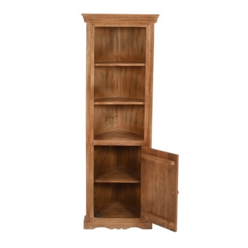 Artwork Mango Wood Corner Bookcase - Image 4