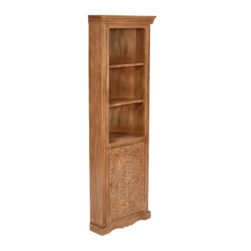 Artwork Mango Wood Corner Bookcase - Image 5