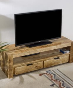 Alternative view of Surrey Solid Wood TV Stand with 2 Drawers