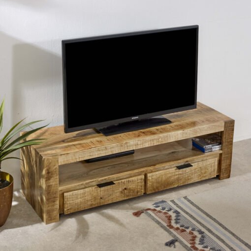 Surrey Solid Wood TV Stand with 2 Drawers - Image 2