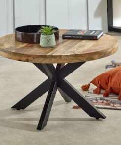 Surrey Solid Wood Coffee Table with Metal Legs