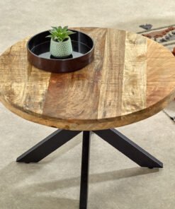 Alternative view of Surrey Solid Wood Coffee Table with Metal Legs