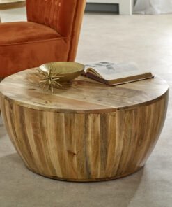 Surrey Solid Wood Drum Coffee Table