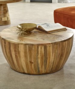 Alternative view of Surrey Solid Wood Drum Coffee Table