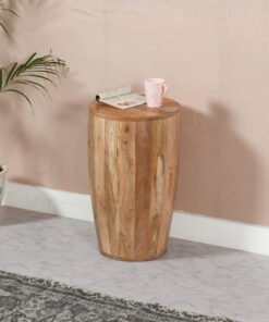 Surrey Solid Wood Drum Side Table