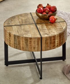 Surrey Solid Wood Coffee Table with Metal Legs
